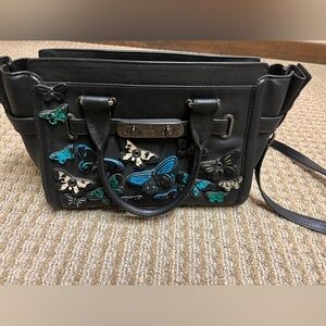 Coach Swagger limited anniversary of edition butterfly appliqué purse